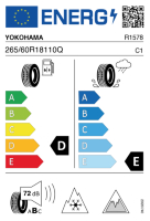 Pneumatici Auto Invernali YOKOHAMA G075 265/60 R18 110Q - immagine 4