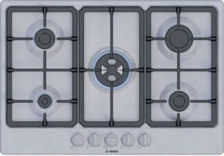 Bosch Serie 4 PGQ7B5K90 Piano cottura a gas 75 cm 5 fuochi Acciaio Inox