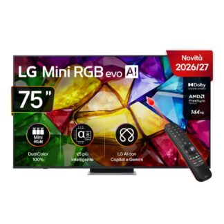 LG Mini RGB 75'' Serie MRGB87 75MRGB87B6B, 4K, RGB Primary Color Pro, Dolby Vision, Motion Booster 288, SMART TV 2026
