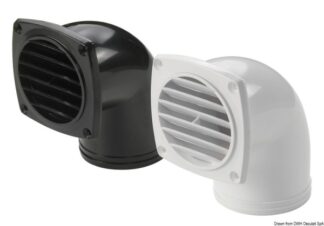 Presa d'aria ABS con collare 90° mm 92 x 92 bianca - 53.274.01 Osculati Prese aria