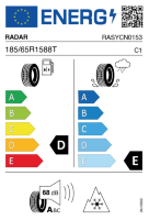 Pneumatici Auto Invernali RADAR DI-ALP 185/65 R15 88 T - immagine 7