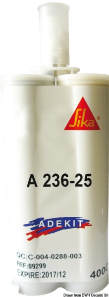 Sika ADEKIT A236-25 ad. bicomponente nero 400 ml - 65.289.41 Osculati Isolanti, detergenti, vernici