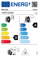 Pneumatici Furgone o Autocarro Pneumatici 4 stagioni PETLAS PT925 155 R13 90/89 N - immagine 3