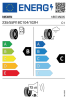 Pneumatici Furgone o Autocarro Estivi NEXEN RO-CTX 235/55 R18 104/102H - immagine 2