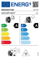 Pneumatici Auto Estivi BRIDGESTONE TURA-6 225/45 R19 92 T - immagine 2