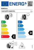 Pneumatici Auto Invernali SUNFULL SF-982 195/50 R15 86 H XL - immagine 4