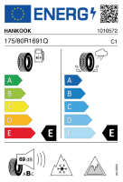 Pneumatici Auto Invernali HANKOOK RW08 175/80 R16 91 Q - immagine 4